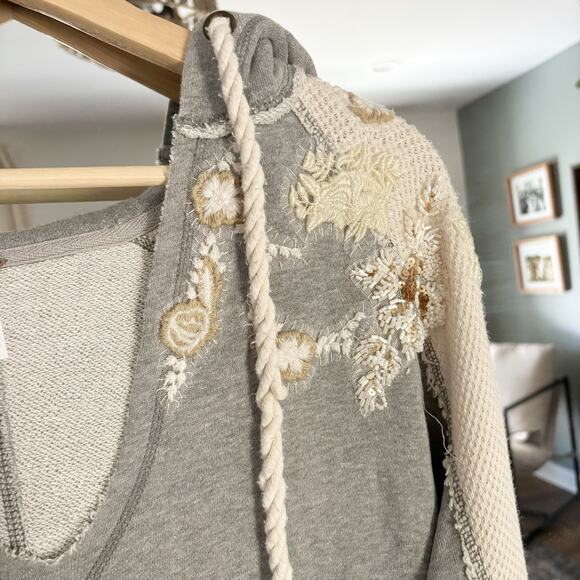 Free People Varsity Embellished Pullover Hoodie - Picture 6 of 8